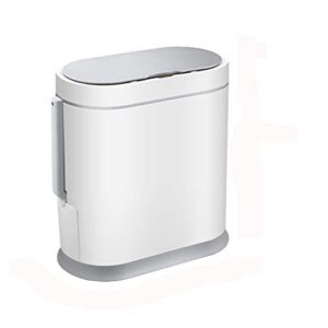 n/a 8l smart trash can household induction waterproof toilet cover toilet brush integrated paper baske trash bin ( color : onecolor , size : 30*32*15cm )