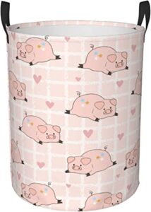 cute cartoon bee and flower collapsible laundry basket with handle waterproof hamper storage organizer large bins for dirty clothes medium