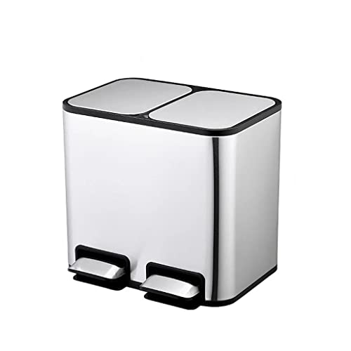 DOUBA Tall Silent Storage Square Trash Waste Bin Recycling Outdoor Kitchen Accessories Garbage Bin