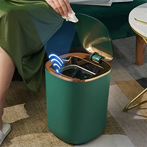 DOUBA 12L Smart Sensor Garbage Bin Kitchen Bathroom Toilet Trash Can Automatic Induction Waterproof Bin with Lid ( Color : D , Size : 12L )