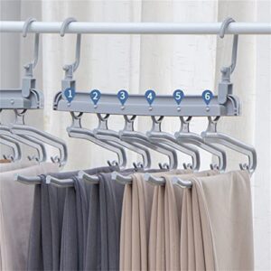 IULJH 6 Layers Pants Racks Pants Hangers Clothes Arrangement Multifunctional Pants Racks