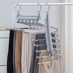 IULJH 6 Layers Pants Racks Pants Hangers Clothes Arrangement Multifunctional Pants Racks