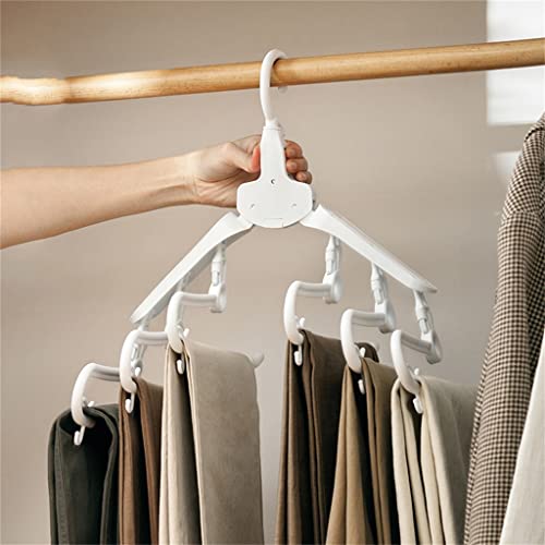 IULJH Multi-Layer Hanger Hanging Pants Storage Artifact Multi-Functional Pants Rack Folding Magic Pants Clip