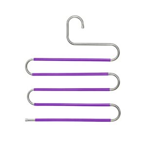 iuljh 5 layer stainless steel hollow s shape multifunctional pants rack scarf belt storage rack super space saving ( color : d , size : 34*38cm )
