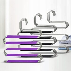 IULJH 5 Layer Stainless Steel Hollow S Shape Multifunctional Pants Rack Scarf Belt Storage Rack Super Space Saving ( Color : D , Size : 34*38cm )