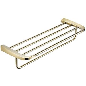 SLSFJLKJ Golden Stainless Steel Towel Rack Towel Rack Bathroom Rack Bathroom Copper Hardware Pendant