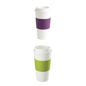 copco - 2510-9965b acadia travel mug, 16-ounce, plum, green acadia travel mug, 16-ounce, 1 count (pack of 1)