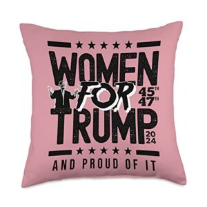 women for trump shirt women for trump throw pillow, 18x18, multicolor