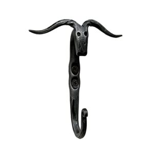 hand forged animal face metal hook wrought iron wall coat hook blacksmith metal wall hooks rack handmade rustic wall hook home classic look black antique finish wall hooks by living ideas