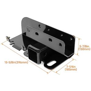 KUAFU 2" Trailer Hitch Compatible with 2021-2023 Ford Bronco 2 Door 4 Door Class 3 Trailer Tow Hitch Receiver Assembly Steel Black