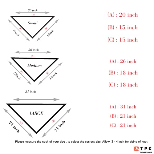 TPC Heart Series Girl Dog Bandana | 3 Pack | Double Stitched Soft Satin Fabric | Adjustable Fit | 3 Different Sizes | Machine Washable Dog Scarf and Bibs (Small)