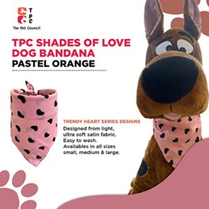 TPC Heart Series Girl Dog Bandana | 3 Pack | Double Stitched Soft Satin Fabric | Adjustable Fit | 3 Different Sizes | Machine Washable Dog Scarf and Bibs (Small)