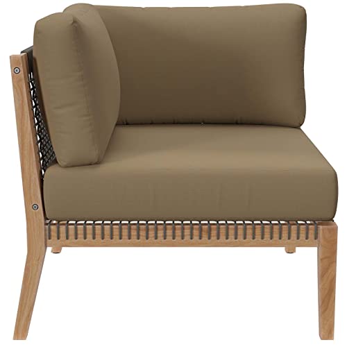 Modway Clearwater Love Seats, Loveseat, Gray Light Brown