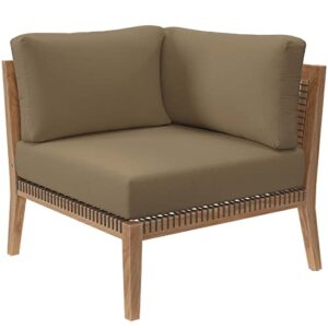 Modway Clearwater Love Seats, Loveseat, Gray Light Brown