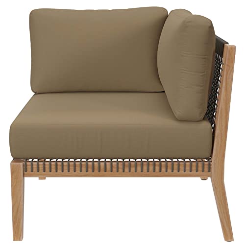 Modway Clearwater Sofas, Gray Light Brown