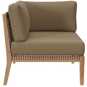 Modway Clearwater Sofas, Gray Light Brown