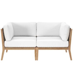 modway clearwater love seats, loveseat, gray white