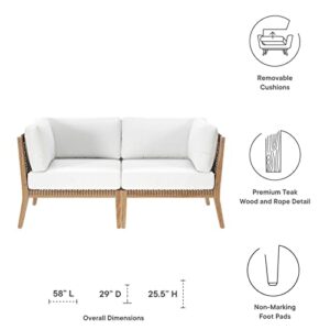 Modway Clearwater Love Seats, Loveseat, Gray White