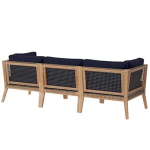 Modway Clearwater Sofas, Gray Navy