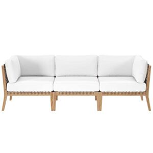 modway clearwater sofas, gray white