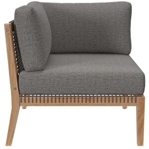Modway Clearwater Love Seats, Loveseat, Gray Graphite
