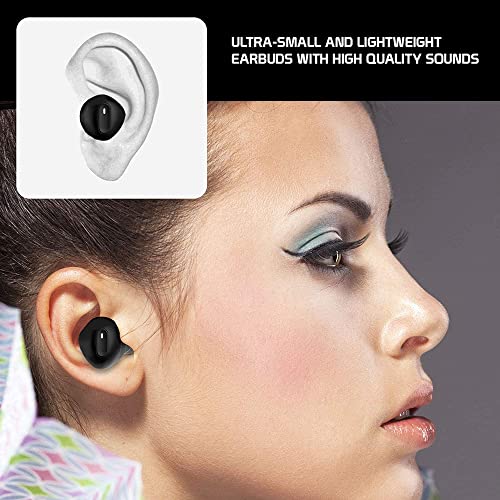 Wireless V5.1 Bluetooth Earbuds Compatible with Nokia G400 with Extended Charging Pack case for in Ear Headphones. (V5.1 Black)