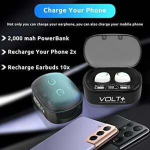 VOLT+ Plus TECH Wireless V5.1 PRO Earbuds Compatible with Samsung Galaxy A14 5G IPX3 Bluetooth Touch Waterproof/Sweatproof/Noise Reduction with Mic (White)