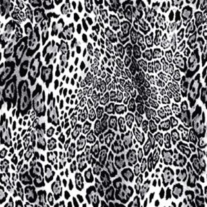 texco inc scuba crepe knit animal skin/leopard pattern/2-way stretch prints fabric/diy projects, ivory charcoal grey 2 yards