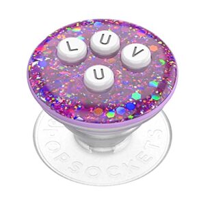 ​​​​popsockets phone grip with expanding kickstand, graphic popgrip - alphabet soup luv