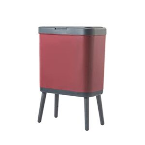 xbwei clamshell type high-foot kitchen trash can tall garbage bin rubbish box waste storage bucket bathroom toilet room ( color : e , size : 1 )