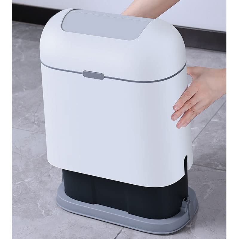 XBWEI Smart Trash Can for Bathroom Automatic Electric Induction Garbage Bin with Lid Large Capacity Sensor Waste Bins for Household