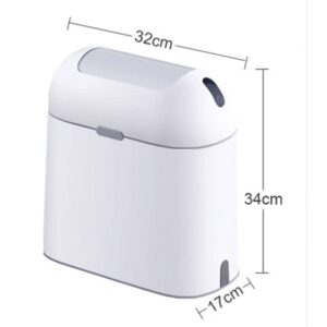 XBWEI Smart Trash Can for Bathroom Automatic Electric Induction Garbage Bin with Lid Large Capacity Sensor Waste Bins for Household