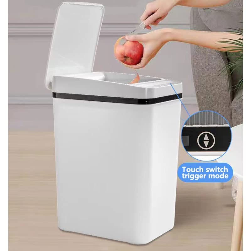 XBWEI Smart Trash Can for Bathroom Kitchen Automatic Wastebasket Waterproof Trash Waste Bins