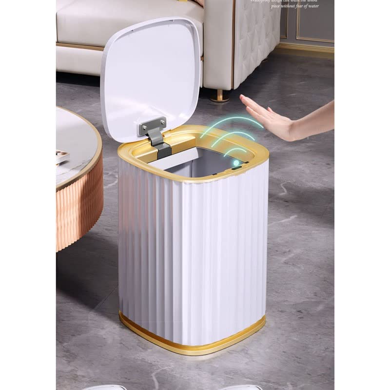 XBWEI Shipping Smart Sensor Garbage Bin Kitchen Bathroom Toilet Trash Can Best Automatic Induction Waterproof Bin with Lid 15L