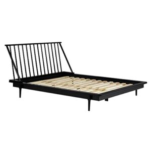 Walker Edison Lennon Platform, Queen (U.S. Standard), Black