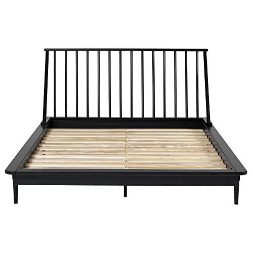 Walker Edison Lennon Platform, Queen (U.S. Standard), Black