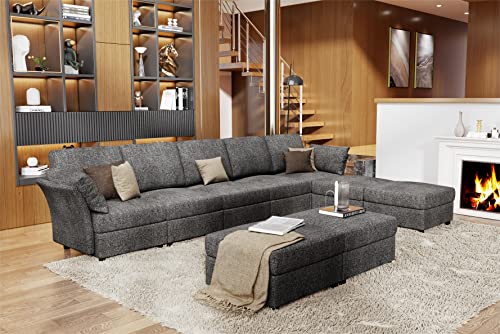 AMERLIFE Sectional Sofa- Modular Sectional Couch, Middle Seat(Dark Grey)