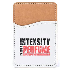 distinctink adhesive phone wallet / card holder – universal vegan leather credit card id adhesive sleeve, travel light with essential items - intensity isn't a perfume
