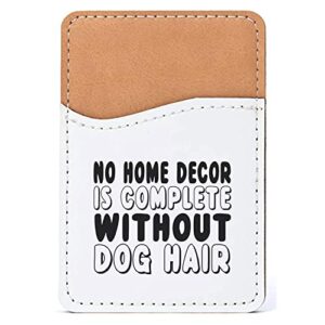 distinctink adhesive phone wallet / card holder – universal vegan leather credit card id adhesive sleeve, travel light with essential items - no home décor complete without dog hair