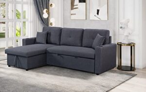 devion furniture lldf sectional, dark gray