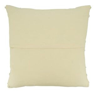 Saro Lifestyle Striped Tufted Throw Pillow with Poly Filling, Black & Nautral, 20"