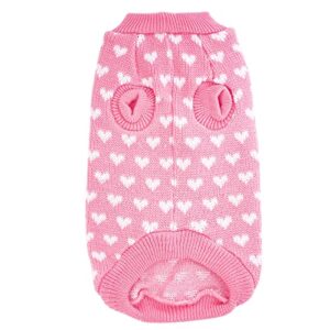 puppy sweater female cat pet sweater cute heart pattern dog clothes pet supplies boy girl chihuahua yorkies puppy outfits summer beach apparel