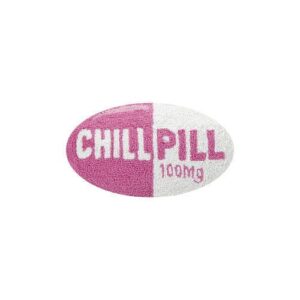 peking handicraft - chill pill 9"x16" pillow (pink) - 30hrs1964ec16ob