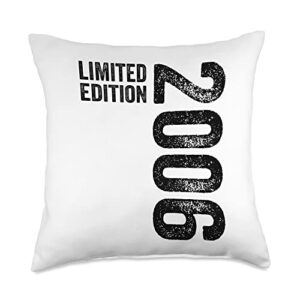 17th birthday gift ideas girls boys outfit apparel boy 17 year old teen limited edition 17th birthday gift girl throw pillow, 18x18, multicolor