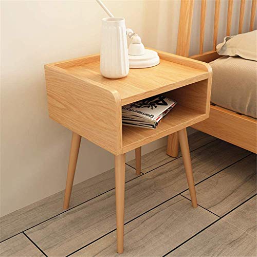 SJYDQ End Table, Stackable Nightstand, with 1 Front Storage Compartments, Wood Look Accent