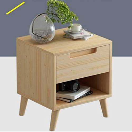 SJYDQ Nordic Simple Bedside Table Minimalist Bedroom Solid Wood Storage Cabinet Storage Cabinet Bedside