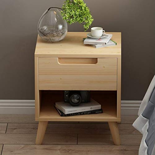 SJYDQ Nordic Simple Bedside Table Minimalist Bedroom Solid Wood Storage Cabinet Storage Cabinet Bedside