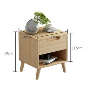 SJYDQ Nordic Simple Bedside Table Minimalist Bedroom Solid Wood Storage Cabinet Storage Cabinet Bedside