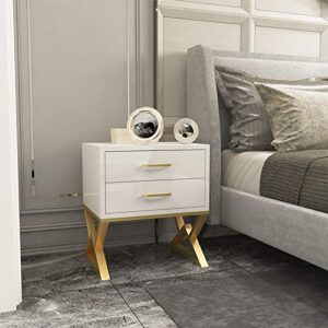 SJYDQ Iron Casting Golden Nightstand Coffee End Bedside Table Home Furniture Nightstand Cabinet Cupboard Bed Room