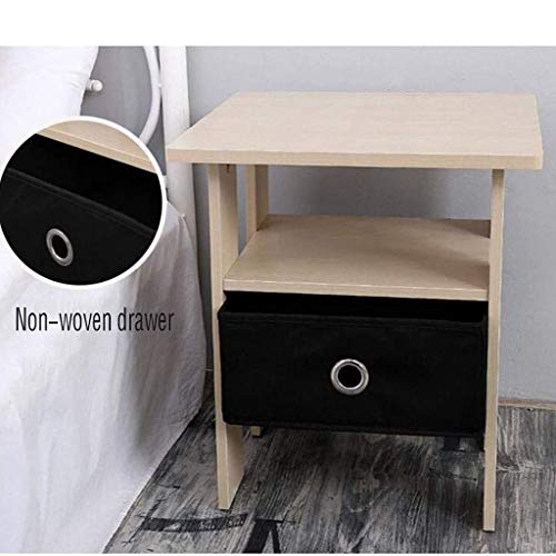 SJYDQ Side Table, Nightstand with Drawer, Narrow End Table for Small Spaces, Stable and Sturdy Construction, Wood Look Accent